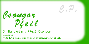 csongor pfeil business card